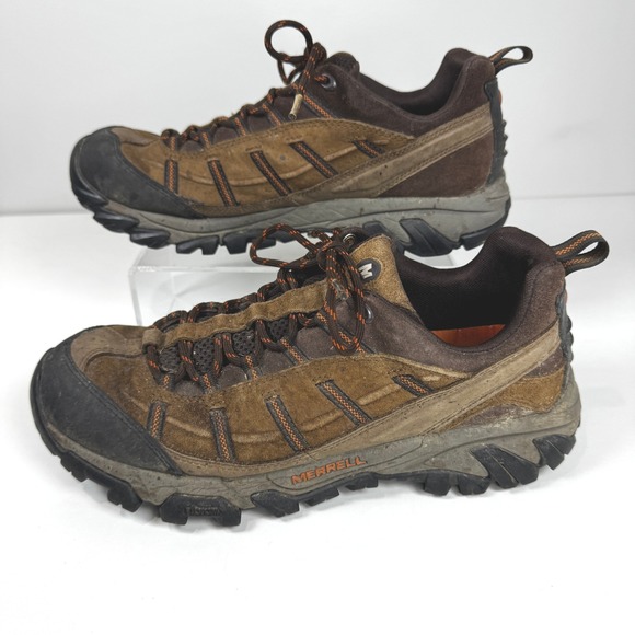 Merrell Other - Merrell Moab Hiking Shoes Men 9.5 Dark Earth Espresso Brown Suede Low Top Rugged